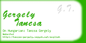 gergely tancsa business card